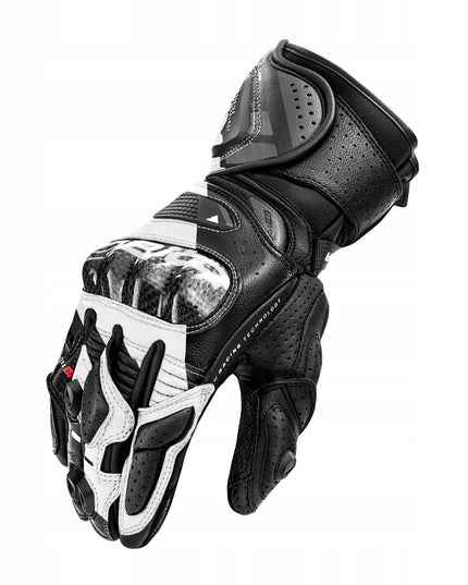 SHIMA RS-3 vyriškos sportinės motociklininko pirštinės, baltos