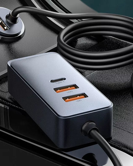 GREITAS AUTOMOBILINIS ĮKROVIKLIS BASEUS 4X USB QC 4.0 PD GALINGAS MAITINIMO ŠALTINIS 120W