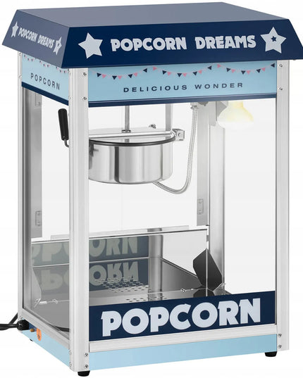 Royal Catering retro stiliaus automatinis popcornų gaminimo aparatas su teflonine danga, 1500 W, RCPS-BB1