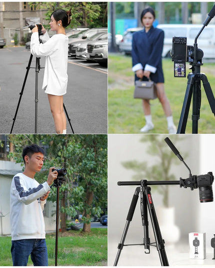 Aukštas studijinis trikojis su panoramine galvute VIDEO PRO, keliamoji galia 3 kg