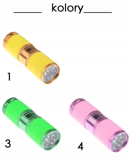 E93 aliumininis 9 LED žibintuvėlis su raktų pakabuku, AAA, 1 vnt.