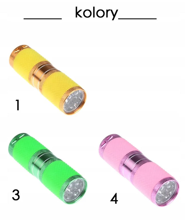 E93 aliumininis 9 LED žibintuvėlis su raktų pakabuku, AAA, 1 vnt.