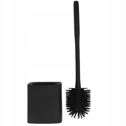 EASYFORM silikoninis tualeto šepetys su stovu, juodas, 34,8 cm