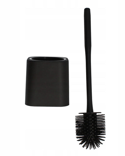 EASYFORM silikoninis tualeto šepetys su stovu, juodas, 34,8 cm