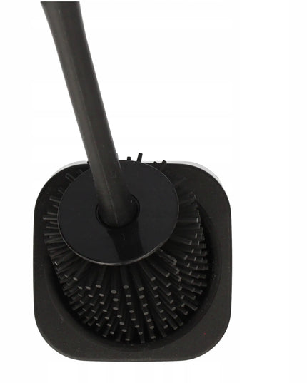 EASYFORM silikoninis tualeto šepetys su stovu, juodas, 34,8 cm