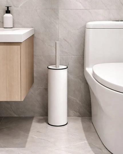 Easyform WC šepetys su laikikliu, baltas, elegantiškas metalinis