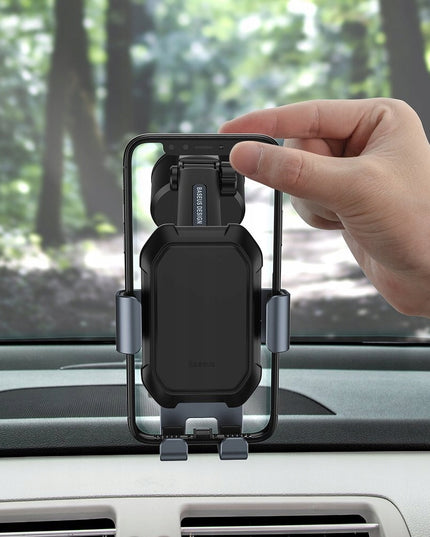 BASEUS LAIKIKLIS TELEFONUI AUTOMOBILIUI ANT PRIETAISŲ SKYDELIO ARBA PRIEKINIO STIKLO, TVIRTAS AUTOMOBILINIS LAIKIKLIS