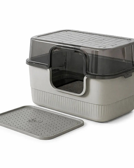Ecarla uždaras kačių tualetas su kilimėliu KOT37