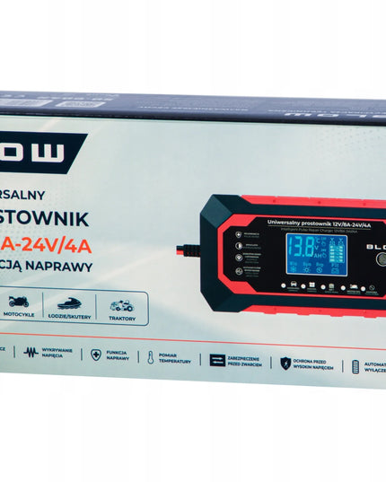 Automatinis išmanusis akumuliatorių įkroviklis BLOW 12 V / 24 V, 8 A