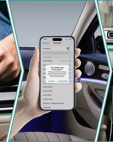 Belaidis adapteris Ottocast Mini 2w1 CarPlay / Android Auto CA505-T