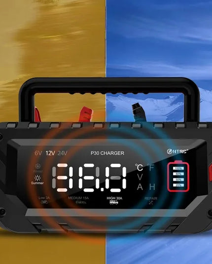 30 A P30 akumuliatorių įkroviklis LiFePO4 ir ličio akumuliatoriams, 6 V / 12 V / 24 V