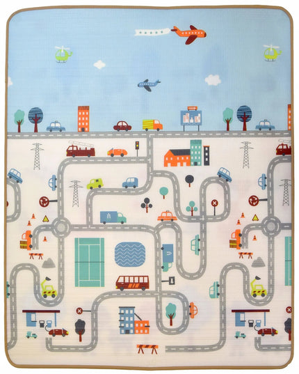 EDUKACINIS PUTŲ KILIMĖLIS MIESTAS GATVĖS 120 X 180 CM STORAS XXL