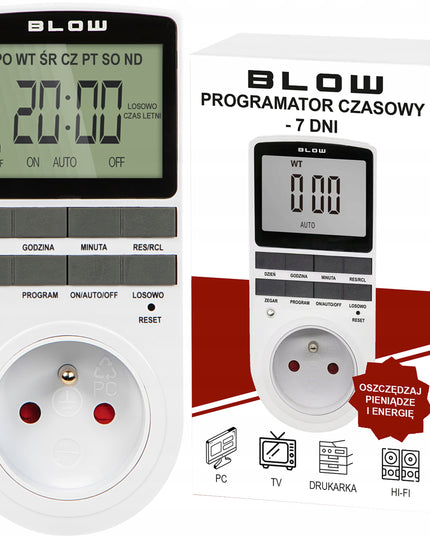 Skaitmeninis laikmačio programuotojas LCD jungiklis su tvarkaraščiu ir lenkų meniu