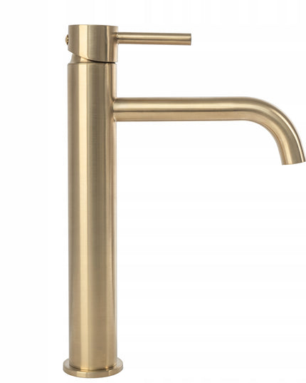 Aukštas praustuvo maišytuvas, šlifuotas auksas, REA LUNGO