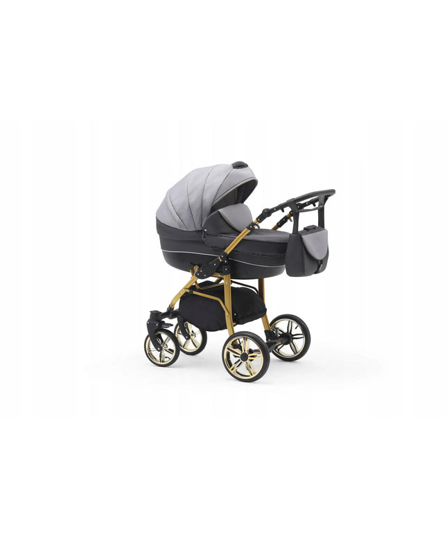 EL-CAR 3-in-1 vežimėlis Cosmo gold, įskaitant ISOFIX automobilinę kėdutę