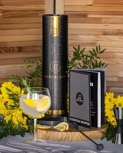 Elegantiškas profesionalus 12 dalių baro reikmenų rinkinys Bardeluxe Premium