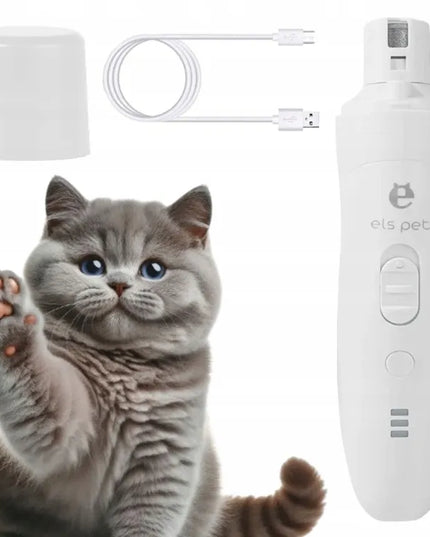 Elektrinė gyvūnų nagų dildė ELS PET su LED apšvietimu, belaidė, skirta katėms ir šunims