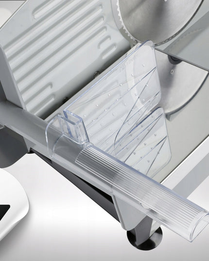 Elektrinė pjaustyklė Mesko MS4704 – duonai, mėsai, sūriui ir daržovėms, 400W, metalinis korpusas, reguliuojamas pjūvis 0–15 mm