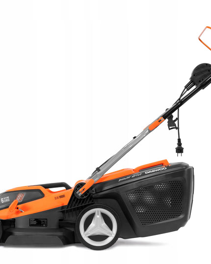 Elektrinė vejapjovė DAEWOO DLM 1900E 1600 W, 38 cm, 45 l žolės surinkimo krepšys ABS