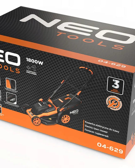 Elektrinė vejapjovė NEO TOOLS 1800W 45L 04-629, pjovimo plotis 440 mm