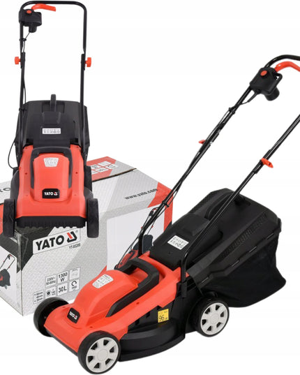 Elektrinė žoliapjovė Yato 1300 W, pjovimo plotis 33 cm, krepšys 30 L