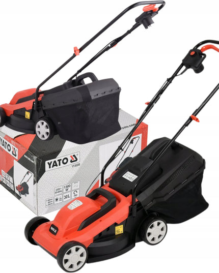Elektrinė žoliapjovė Yato 1300 W, pjovimo plotis 33 cm, krepšys 30 L