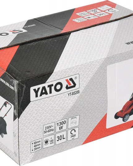 Elektrinė žoliapjovė Yato 1300 W, pjovimo plotis 33 cm, krepšys 30 L
