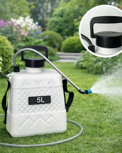 Elektrinis akumuliatorinis sodo purkštuvas Durabuild 5L, nešiojamas su USB-C įkrovimu