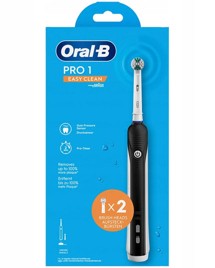 Elektrinis dantu šepetėlis Oral B Pro 1 EASY CLEAN, 2 galvutės