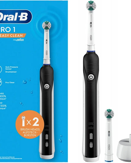 Elektrinis dantu šepetėlis Oral B Pro 1 EASY CLEAN, 2 galvutės