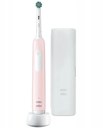 Elektrinis dantų šepetėlis Oral-B Pro 1 Series, rožinis, su kelioniniu dėklu