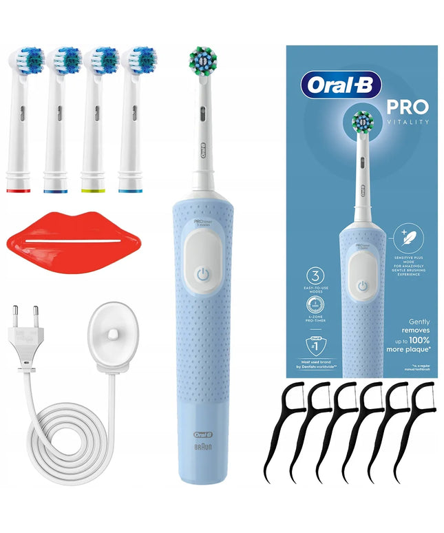 Elektrinis dantų šepetėlis Oral-B Vitality 100 niebieska CrossAction