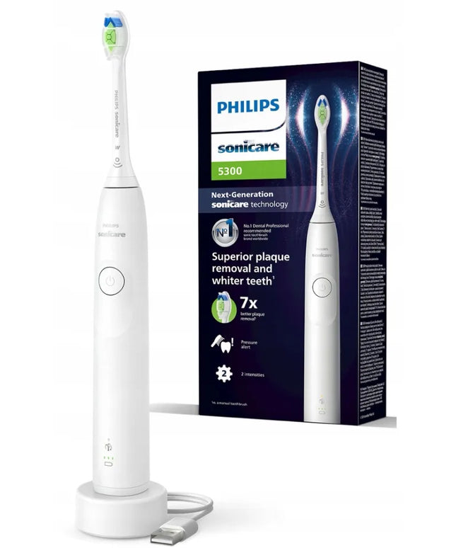 Elektrinis dantų šepetėlis PHILIPS Sonicare 5300 Protective Clean, baltas