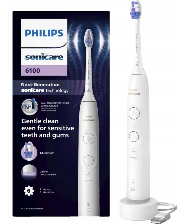 Elektrinis dantų šepetėlis Philips Sonicare 6100 HX7400 naujos kartos