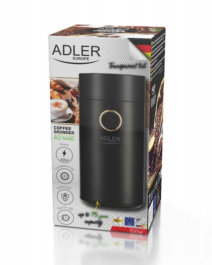 Elektrinis kavos, riešutų ir prieskonių malūnėlis Adler AD4446BG, 150W