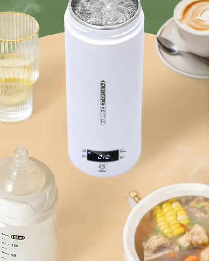 Elektrinis kelioninis virdulys 300W 0,5L baltas su temperatūros reguliavimu