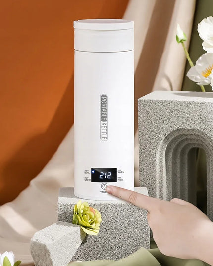 Elektrinis kelioninis virdulys 300W 0,5L baltas su temperatūros reguliavimu