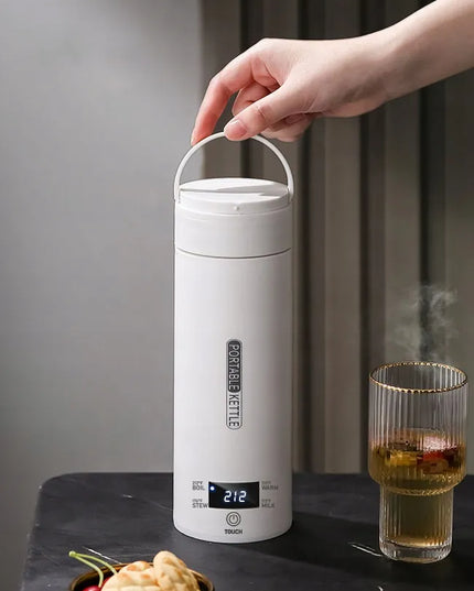 Elektrinis kelioninis virdulys 300W 0,5L baltas su temperatūros reguliavimu