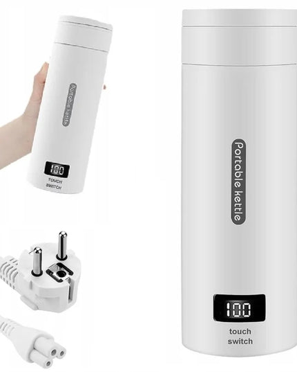 Elektrinis kelioninis virdulys 300W 0,5L baltas su temperatūros reguliavimu