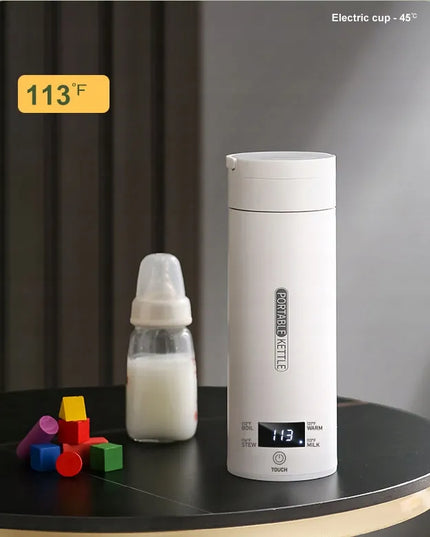 Elektrinis kelioninis virdulys 300W 0,5L baltas su temperatūros reguliavimu