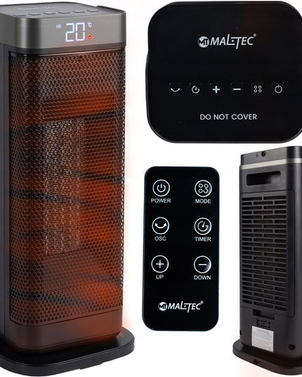 Elektrinis kolonos tipo šildytuvas su nuotolinio valdymo pultu PTC LED 2000W (Maltec)