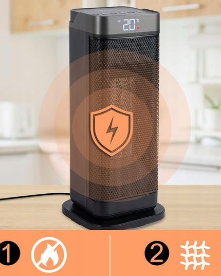 Elektrinis kolonos tipo šildytuvas su nuotolinio valdymo pultu PTC LED 2000W (Maltec)