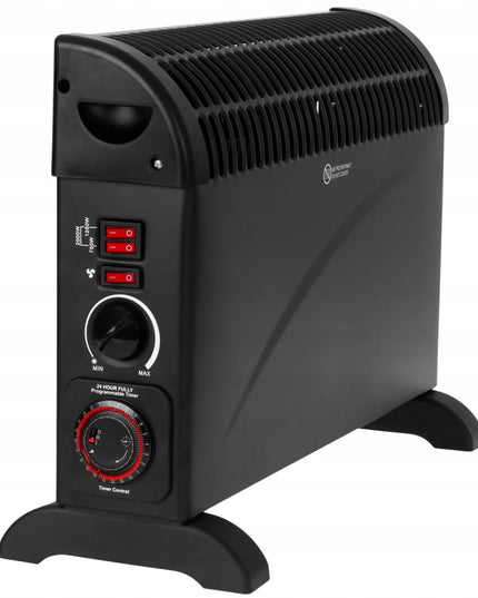 Elektrinis konvekcinis šildytuvas Mesko 7741, 2000 W, TURBO ventiliatorius, 24h laikmatis, juodas