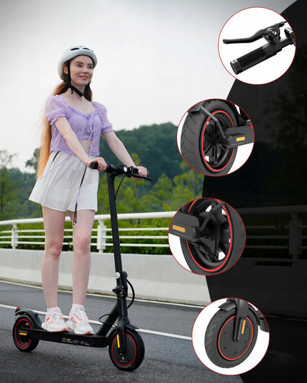 Elektrinis paspirtukas AgileRide Foldable Electric Scooter, 350W, 34km atstumas, 36V 7.8Ah baterija, suaugusiems iki 100kg - Galingas