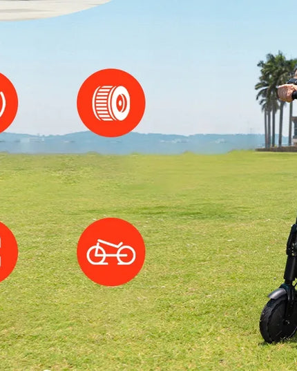 Elektrinis paspirtukas AgileRide Foldable Electric Scooter, 350W, 34km atstumas, 36V 7.8Ah baterija, suaugusiems iki 100kg - Galingas