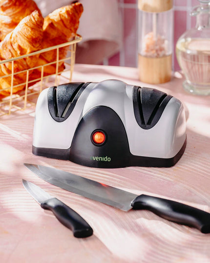 Elektrinis peilių galąstuvas Avenido AV4529 – 2 pakopų sistema, 40 W, su siurbtukais