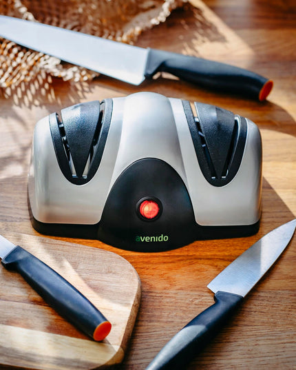 Elektrinis peilių galąstuvas Avenido AV4529 – 2 pakopų sistema, 40 W, su siurbtukais