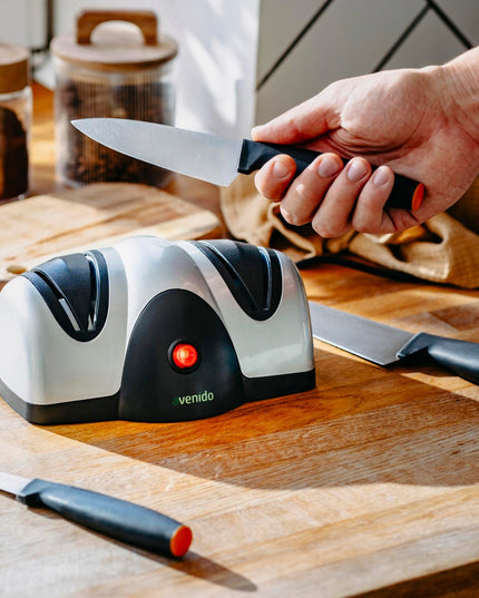 Elektrinis peilių galąstuvas Avenido AV4529 – 2 pakopų sistema, 40 W, su siurbtukais