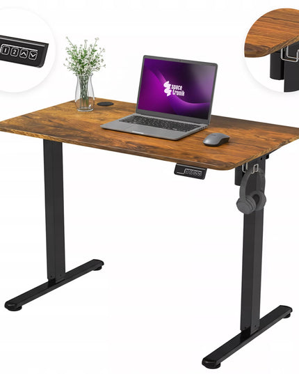 Elektrinis reguliuojamas stalas 100x60, aukščio reguliavimas 118, Spacetronik