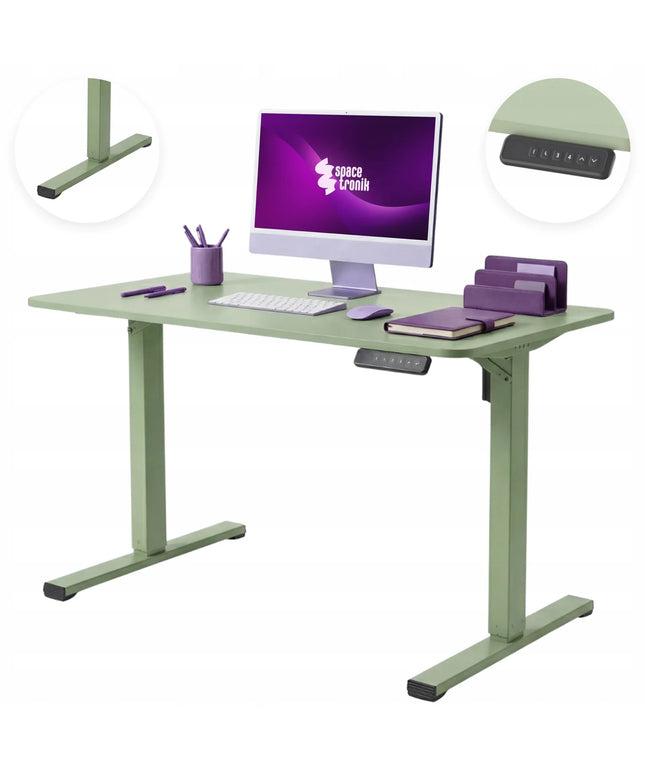 Elektrinis reguliuojamas stalas 100x60 su LCD skydeliu Spacetronik, aukštis 75-110 cm